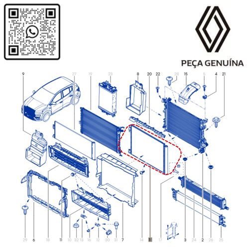 RN 07775R 921007775R CONDENSADOR DO AR COND. KARDIAN 1.0 12V H5D 3